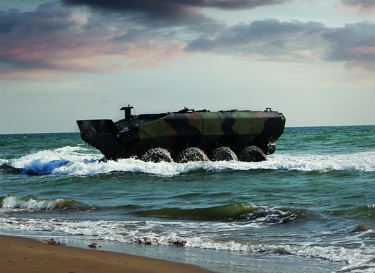 First Amphibious Combat Vehicle (ACV) 1.1 based on Iveco Defence